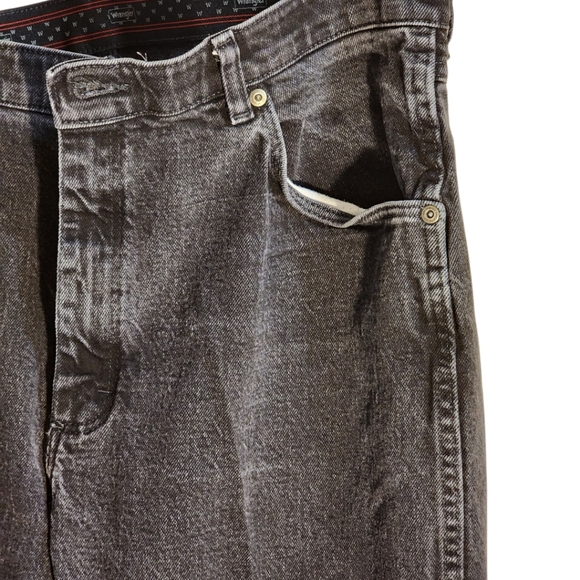 Vintage Wrangler Black Jeans Men’s 38x29 Straight Leg Y2K Industrial Aesthetic - Picture 6 of 12
